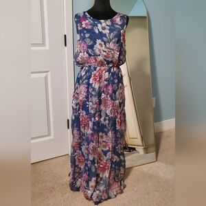 Lara G silk blend floral dress XL NWT